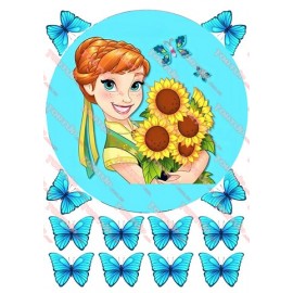 Вафельна картинка Крижане серце 058